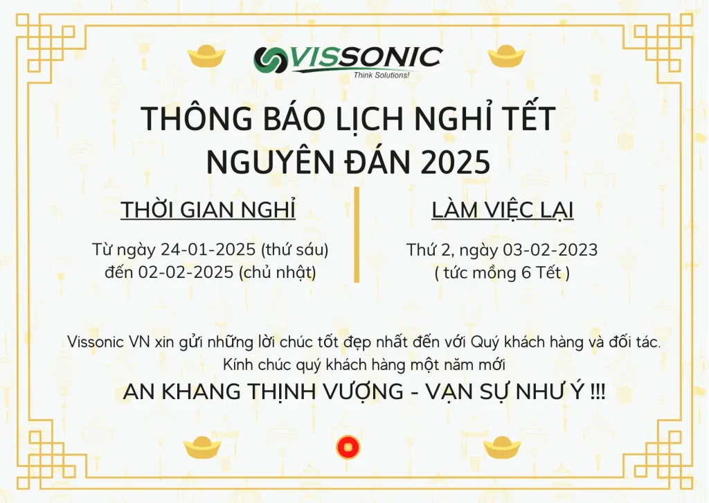 thông báo lịch nghỉ tết nguyên đán 2025 vissonic