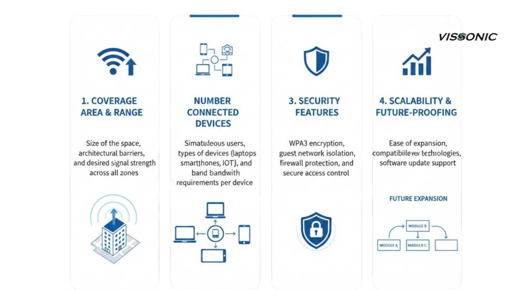 Những yếu tố cần cân nhắc khi lựa chọn hệ thống Wi-Fi không dây VISSONIC