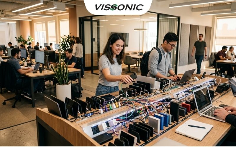 Giải pháp sạc tập trung cho số lượng lớn thiết bị