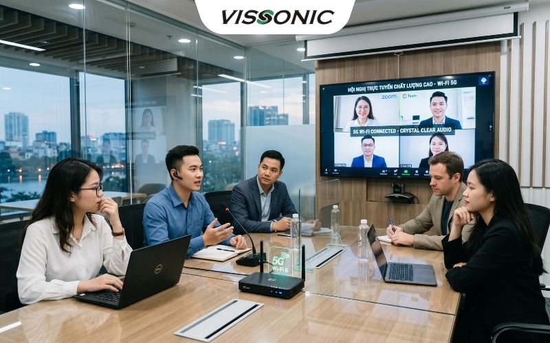 Tại sao Wi-Fi 5G là lựa chọn hàng đầu cho âm thanh hội nghị