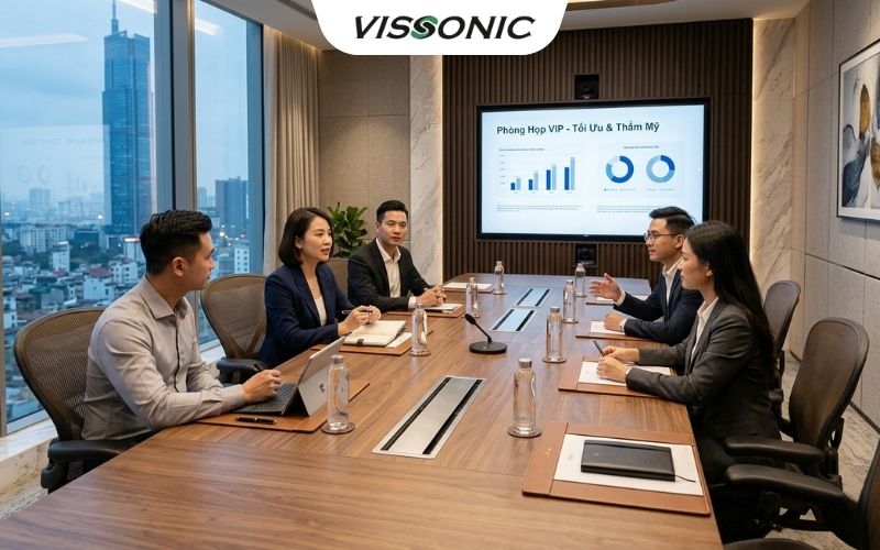 Tối ưu diện tích mặt bàn và nâng cao tính thẩm mỹ cho phòng họp VIP