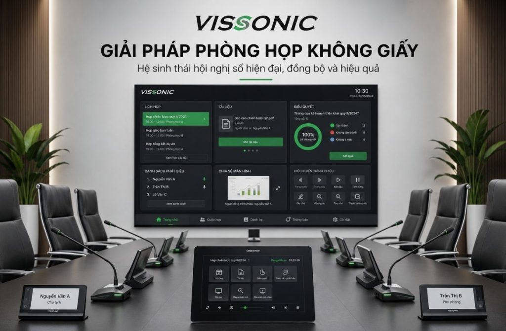 Giải Pháp Phòng Họp Không Giấy Vissonic