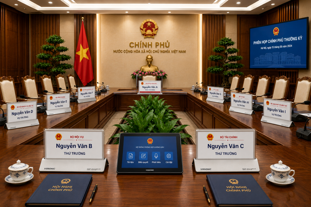 Hiển thị nội dung lên bảng tên điện tử