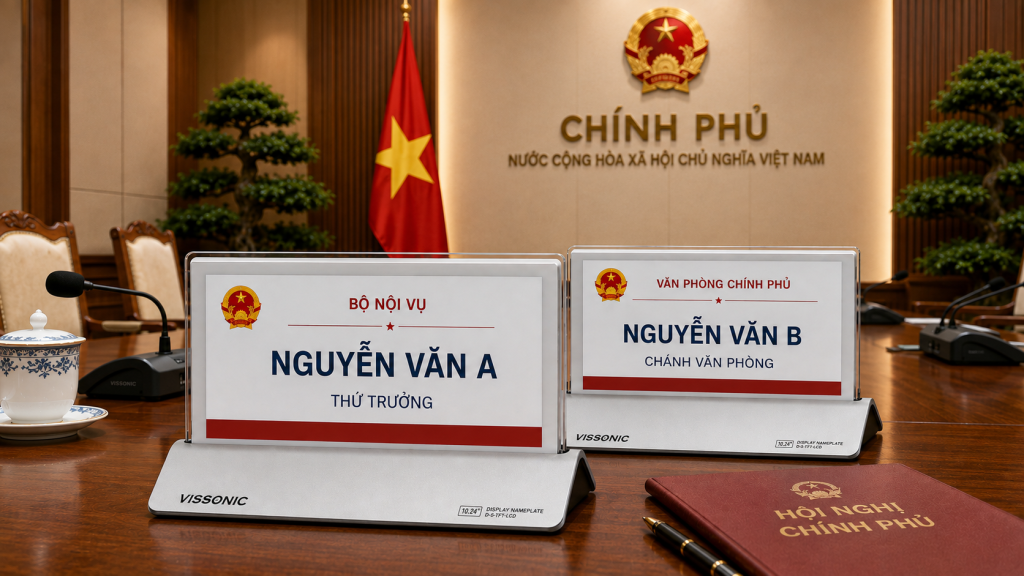 Lưu ý khi sử dụng về bảng tên điện tử VIS-NP10-W tại Vissoni