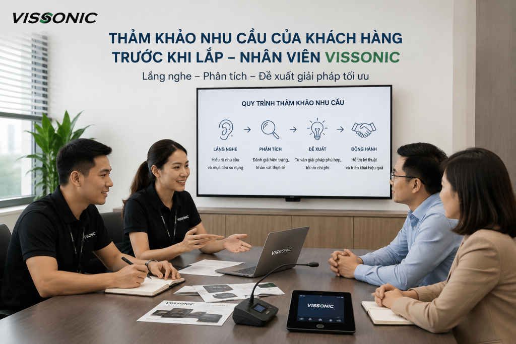 Thảm khảo nhu cầu của khách hàng trước khi lắp