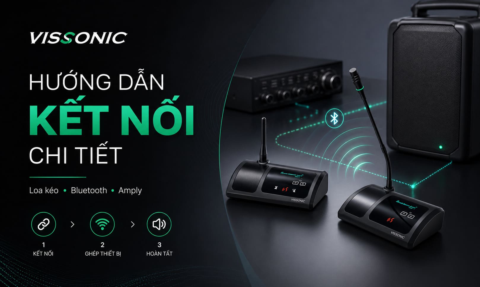 cách kết nối micro không dây với loa