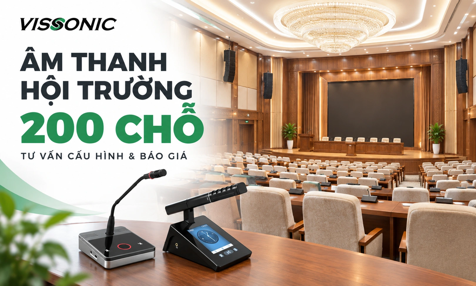 âm thanh hội trường 200 chỗ